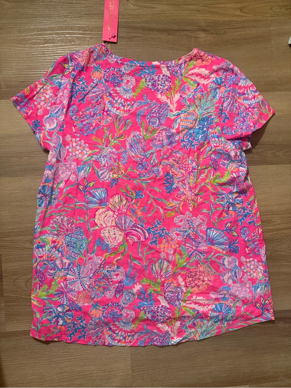 Lilly Pulitzer Pink Multi Floral Short-Sleeve Tee - Picture 8 of 10